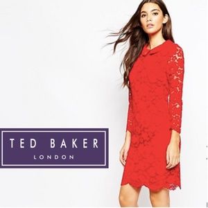 Ted Baker Red Lace Dress